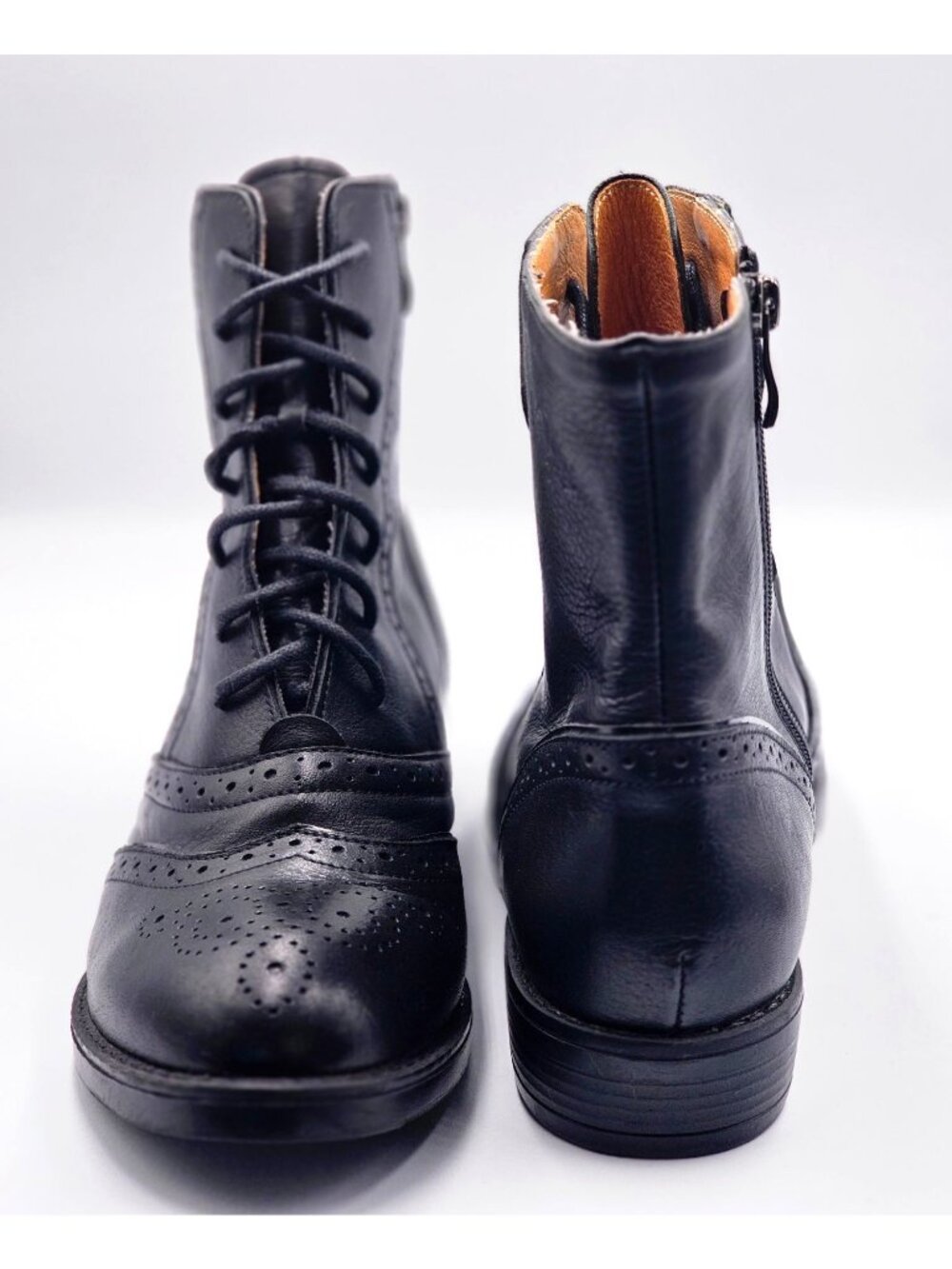 Embassy London Women's Black Leather Brick Lane Lace-Up Ankle Boots Sz 10.5 3350 - Picture 6 of 16